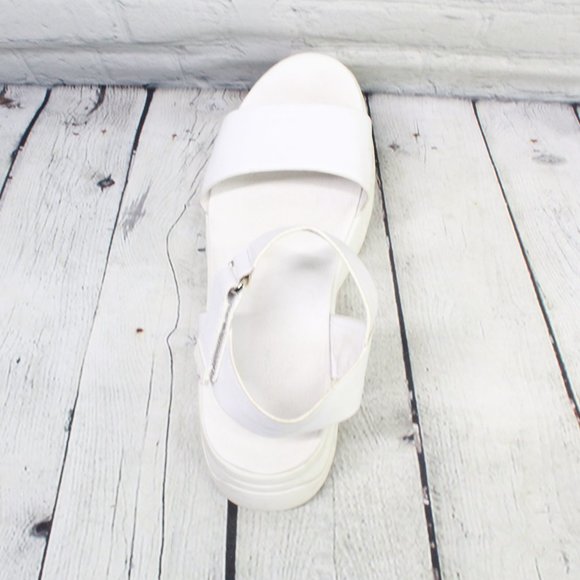 Pull & Bear Leather Platform Strap Sandals Sz 38 - Picture 6 of 9